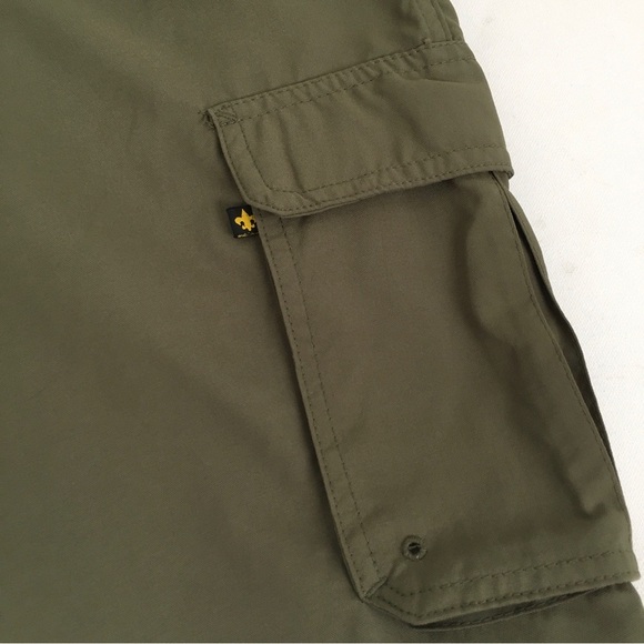 Boy Scouts Cargo Uniform Pants Shorts Convertible Green Hiking Zip Off Outdoor - Picture 13 of 14